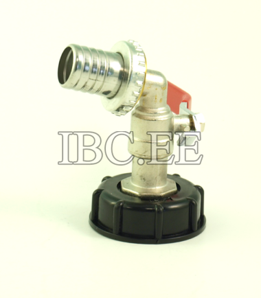 Adapter for IBC container 2" with valve 1" for hose 27mm