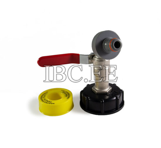Adapter for IBC container 2" with valve 3⁄4'' for Pipe Tap garden