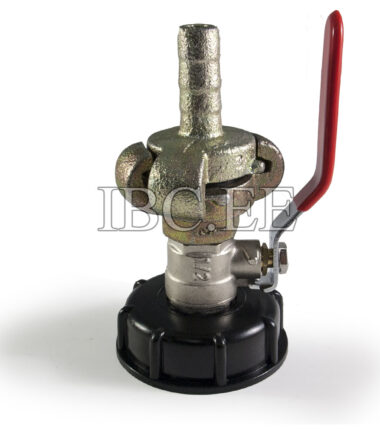 Adapter IBC - Geka coupling S60X6 female 1/2'' valve MM DN15 PN25 nikkel Geka hose zinked 15 mm