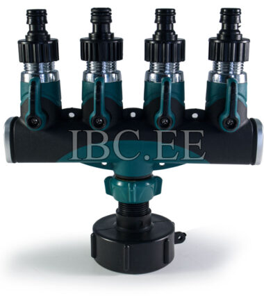 IBC connector S60X6 4 Way Tap Connectors 3/4'' Pipe Tap for Garden Irrigation System plastik