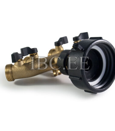 IBC connector S60X6 4 Way Tap Connectors 3/4'' thread male for Irrigation System Garden brass