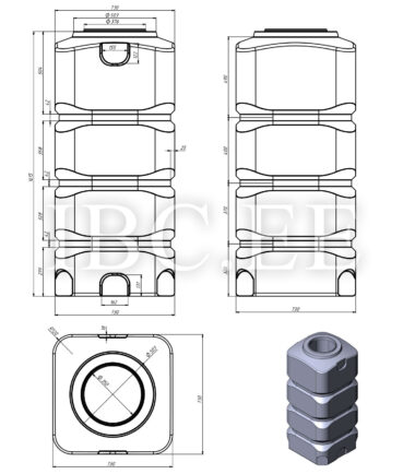 UHP tank Kubaton High BK-750 (750L)